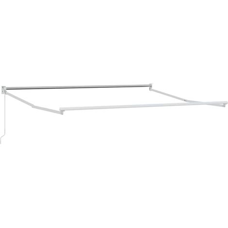 Awning Manual White 3.5 x 2.5 m Metal vidaXL