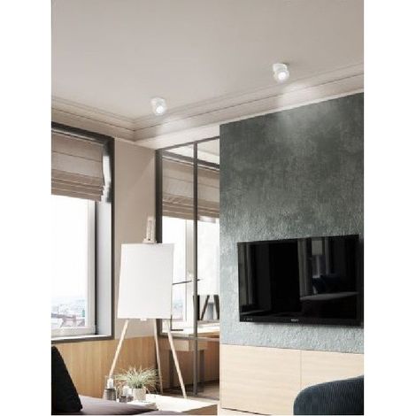 Trade Shop - LED FARETTO SUPERFICIE ORIENTABILE 7W NATURAL LUCE FREDDA CALDA BIANCO F-7W-B -