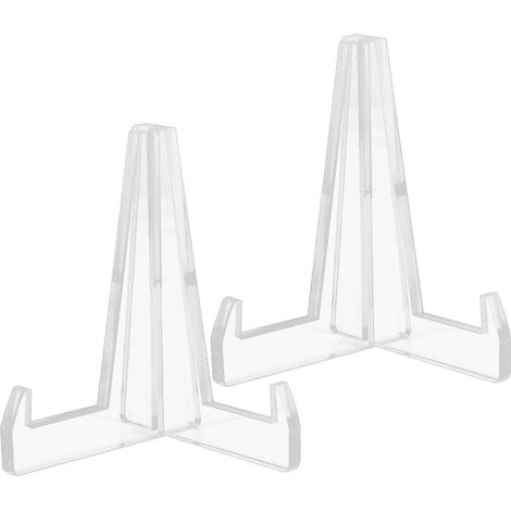 Lot de 2 présentoirs à assiettes, porte-tasses en porcelaine, supports de rangement pour gâteaux et thé en acrylique-9X8X8CM (1/2)