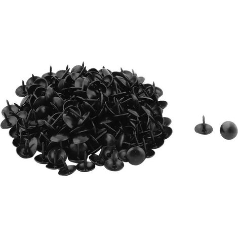 Clou Tapissier - 200 Pièces - 11 x 11 mm - Pour Fixation Tapis et Tissus sur Meubles - Noir (1/5)