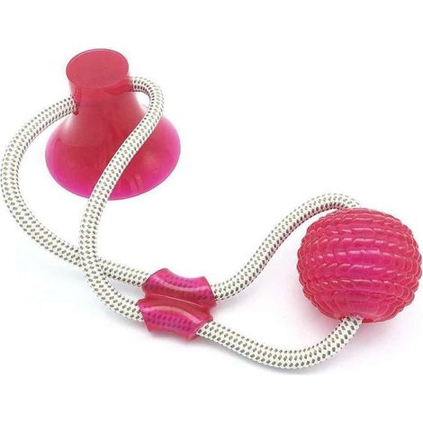 Jouet molaire multifonction pour animaux de compagnie, balle rebondissante avec ventouse puissante, nettoyage durable des dents (1/2)