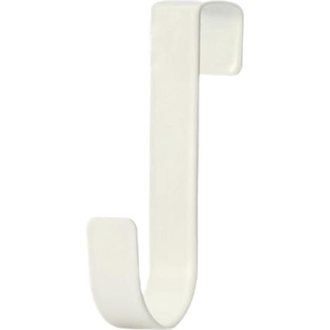 Porte-manteau de porte, lot de 5 crochets de porte en acier inoxydable, blanc, blanc (1/5)