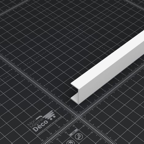 Profilé PVC en U pour panneau ép. 19 mm - Longueur 1.80 m - Blanc