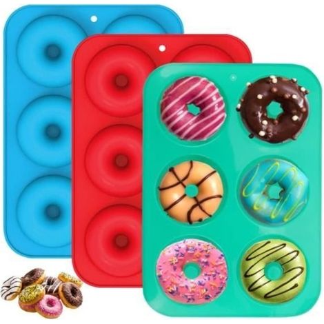 3 of Molded Donuts Silicone, Molded to Donuts in Silicone, 6 Cavites Anti-Adherentes Molded to Beignets, Molded A Donuts Silicone (1/4)