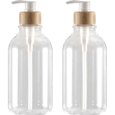 Distributeur De Savon Murale Sans Perçage - Bouteille En Plastique Épaisse Pour Gel Douche Shampooing Lotion - Lot De 3 (1/5)