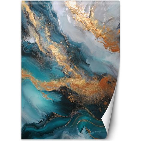 Fototapete Moderner Marmor Abstraktion Türkis 100x140 cm (1/5)