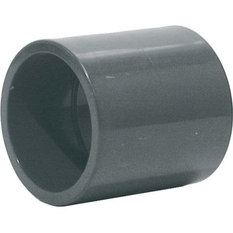 Raccord PVC pression femelle femelle à coller Ø50 – Filetage entrée 50mm – Pour installations sanitaires – Résistant aux chocs – Aliaxis