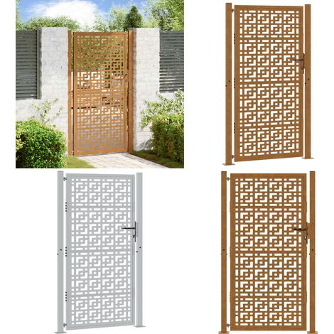 vidaXL Gartentor 105x180 cm Wetterfester Stahl Kreuz-Design (1/5)