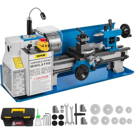 Sihao Mini Tour métallique 550W 7" x14" 0-2500 RPM Vitesse variable