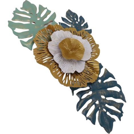Metallblumen-Wandkunst-, Modernes Eisen Zum Aufhängen für Schlafzimmer und Esszimmer, Langlebiges Design (1/5)
