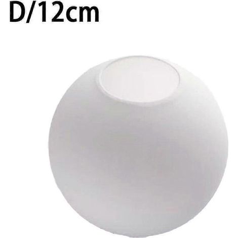 Abat-jour globe en verre blanc mat - 12 cm (1/5)