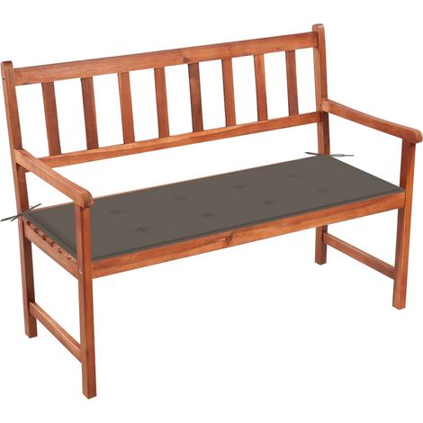 Banc de jardin avec coussin 120 cm Bois d'acacia massif 34 (1/5)