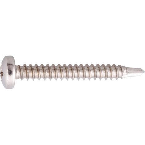 Vis tôle - Viswood - Autoperceuse - Tête ronde - PZ - Inox A2 - 3,5 x 13 mm - Boîte de 200 (1/2)