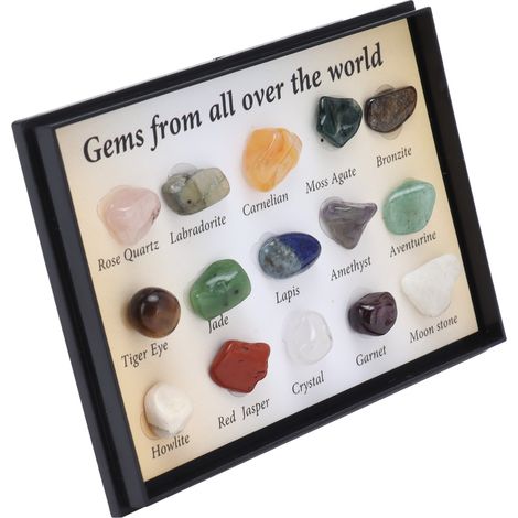 15 Pierres Cristal Gemmes Ornement Multicolore Feng Shui Méditation Déco Collection (1/5)