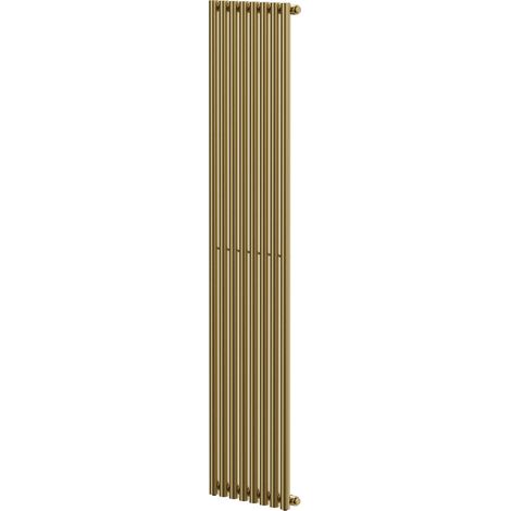 Wholesale Domestic Sinclair Colore Brushed Brass 1800mm x 395mm Vertical Single Panel Radiator (1/5)