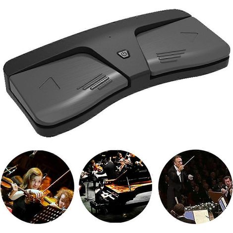 Pédale de commande latérale sans fil rechargeable Bluetooth pour tablette, instruments et smartphones (1/5)