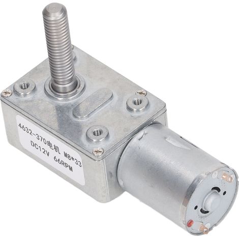 Moteur à engrenage à vis sans fin turbo 66 RPM 4632 370 M8 x 33 mm réducteur CC 12V pour ouvre-porte (1/5)