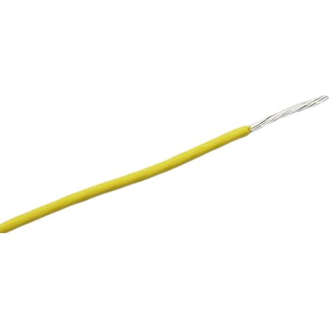 Fil pré-câblé RS PRO, Jaune, 2,5 mm², isolant en Caoutchouc silicone, 200°C Max, longueur 5m ( Prix pour Bobine de 5 Mètres ) (1/2)