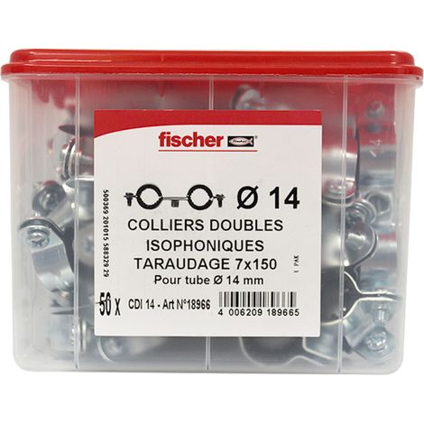 Collier double isophonique - diamètre 14 mm - 10 pièces - CDI - FISCHER (1/3)