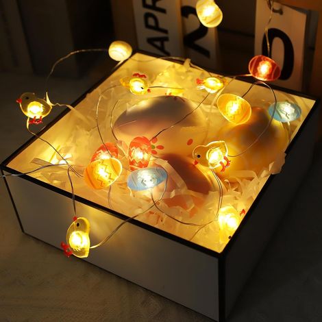 Guirlande lumineuse 20LEDs à piles 2,5Mètres avec minuterie pour éclairage intérieur et extérieur, chambre, décoration de chambre d'enfant, balcon, mariage, fête, Noël(Blanc chaud) (1/5)