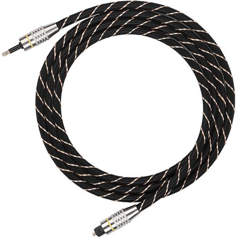 Câble audio numérique à fibre optique Toslink vers mini-jack 3,5 mm, connecteur SPDIF plaqué or, 1,5 m (1/5)