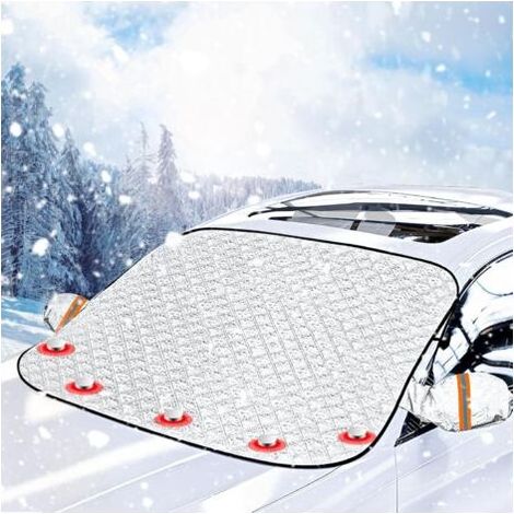 Couverture Pare-Brise magnétique 160×116cm Protection Pare-Brise Hiver Anti-Givre Anti-Neige imperméable Housse Pare-Brise Universelle avec Bandes réfléchissantes (1/5)