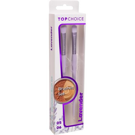 TOP CHOICE Lavendel-Lidschattenpinsel 05 und 06, 2 Stück