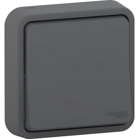 Interruptor bidireccional totalmente empotrado e impermeable Mureva Styl, SCHNEIDER ELECTRIC, antracita SCHNEIDER ELECTRIC
