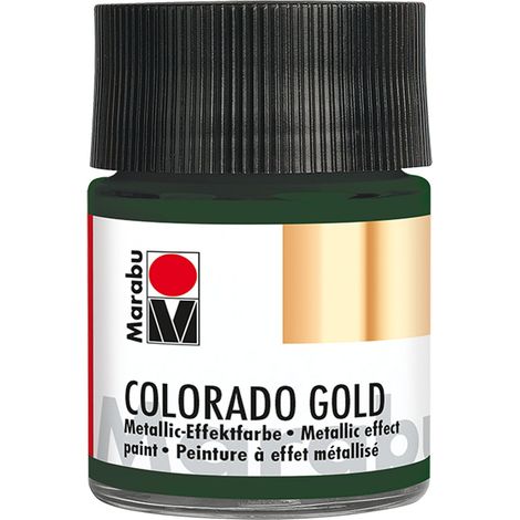 Peinture à effet métallisé 50 ml à base d'eau, résistante à la lumière, aux intempéries, séchage rapide, pour pinceau et tapoter sur les surfaces absorbantes (1/5)