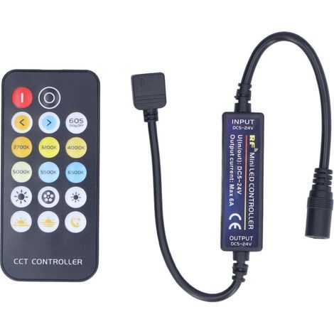 Mini controlador de atenuación RF para LED, controlador de temperatura de color, 17 teclas, controlador de tiras de luz para KTV doméstico (1/5)