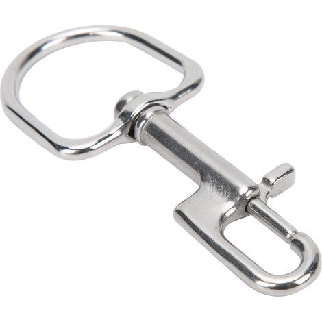 Taucherkarabiner aus Edelstahl mit einem Ösenverschluss, einfacher Federverschluss, 110 mm / 4,3 Zoll (1/5)