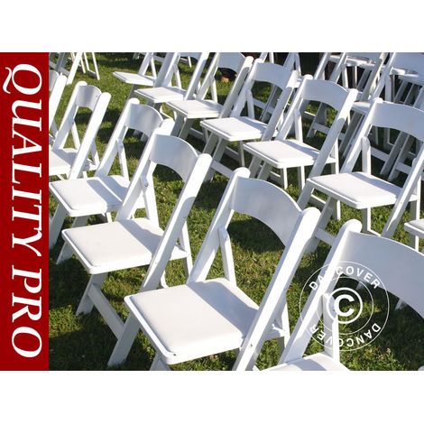 Sedie Pieghevoli 44x46x77cm, Bianco, 8 pz. - Dancover