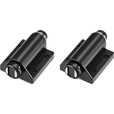 Loquet Magnétique - Corps Plastique Plaque Acier - Pour Portes Armoires Meubles - Lot de 2