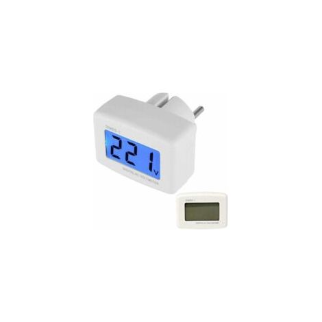 Voltímetro digital LCD ZVD, retroiluminación azul, 220 V, comprobador de tensión de panel, enchufe europeo, DM55-1 CA 80-300 V - Crezuo (1/4)