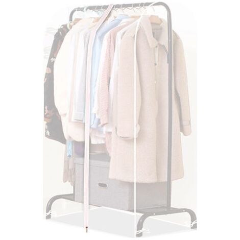 Housse Vetement Penderie Anti Mite Translucide 110cm, Housses de Vêtements avec Zip, Housse Rangement Vetement Penderie pour Résistant à l'Humidité de La Poussière, Penderie Non Inclus (1/5)
