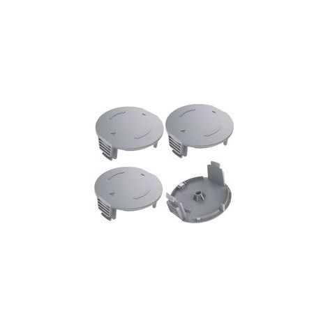 Lot de 4 couvercles de bobine pour coupe-bordures Bosch Universal GrassCut 18, 18v-26, 18-230, référence 1600A01R5J (1/5)