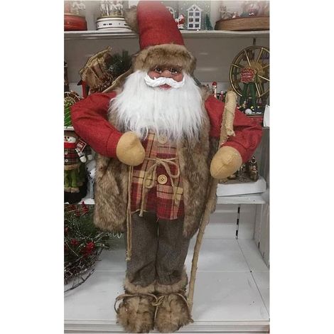 Babbo Natale rosso da addobbi natalizio per vetrine decorazioni da casa bambini (1/5)