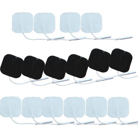 Patch d'électrode de physiothérapie TENS/EMS carré de 4 x 4 cm en tissu non tissé, auto-adhésif. (1/5)