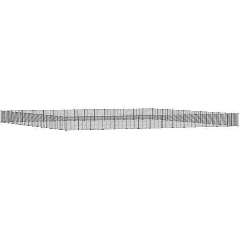 Cage animaux de compagnie à 60 panneaux et porte Noir 35x35 cm CFW61115 (1/4)
