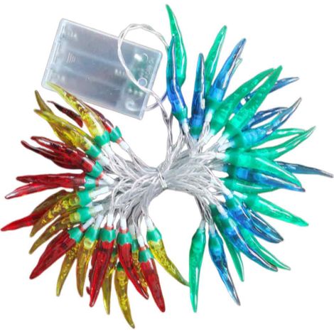 1 Guirlande lumineuse LED, 10 mètres, 100 LEDs, rouge piment, IP44, intérieur et extérieur, Noël (1/5)