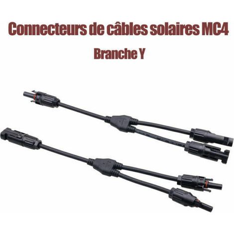 Cable de conexión solar MC4 Cable de conexión de panel fotovoltaico Forma Y IP67 Impermeable para paneles solares SA3 (1/4)