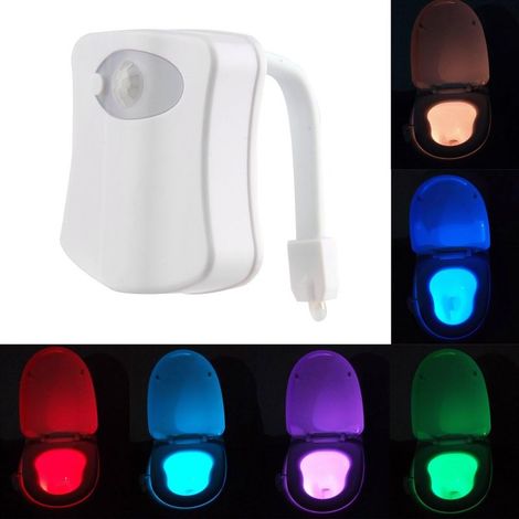 Veilleuse de toilettes, détecteur de mouvement, lampe de toilette (1/5)
