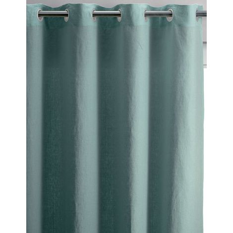 VIVARAISE - Rideau Zeff en lin vert de gris - 140 x 280 cm (1/2)