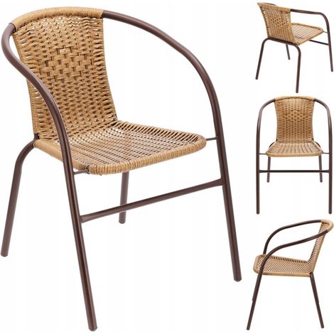 SEDIA DA GIARDINO per balcone terrazzo Poltrona BISTRO TECHNORATTAN (1/5)