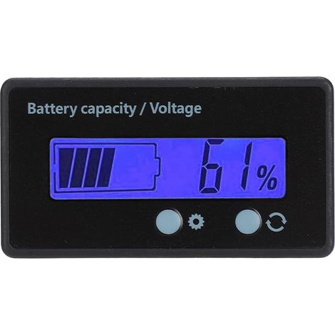 LCD Battery Power Display, 12-84V Voltmeter with Dual Light Alarm, for Lithium Iron Batteries (1/5)