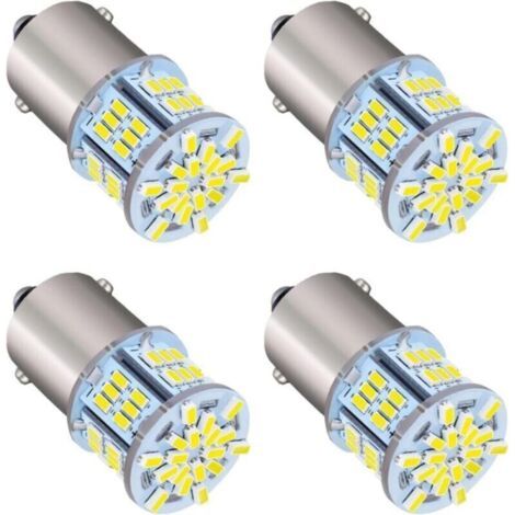 Ampoule LED Voiture, 4 Pièces 1156 Blanc Highlight Lamps 12V, Ampoules Clignotant LED pour Feux de Recul de Voiture (1/5)