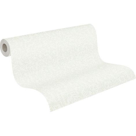 A.S. Creation Maison Charme 390731 Vliestapete Blumenoptik 10.05 x 0.53 m Weiß Wohnzimmer Schlafzimmer Flur Küche Esszimmer Badezimmer Bad Arbeitszimmer Büro Diele (1/5)