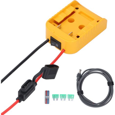 Cordon alimentation satellite DC 2m – Adaptateur batterie portable efficace câble Mini avec fusibles 30A et borne camping, électricité (1/5)