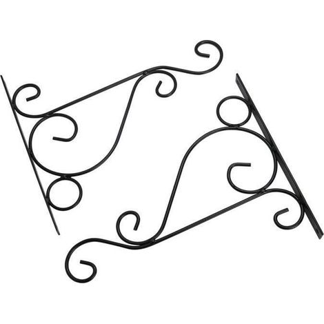2pcs Lumière Panier suspendre Support Crochet Plante Mural pour intérieur ou extérieur (S: 2126cm) (1/4)