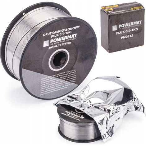 Flussmittel selbstabschirmender Schweißdraht 0,9 mm 1 kg FCAW POWERMAT